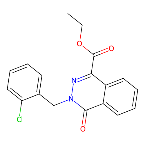 Ethyl 3-(2-chlorobenzyl)-4-oxo-3,4-dihydrophthalazine-1-carboxylate structure