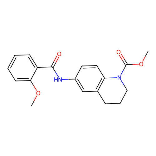 methyl 6-[(2-methoxybenzoyl)amino]-3,4-dihydro-2H-quinoline-1-carboxylate structure