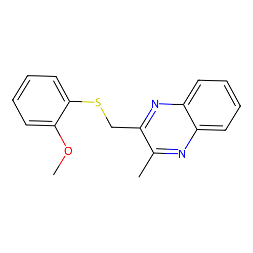 2-[(2-Methoxyphenyl)sulfanylmethyl]-3-methylquinoxaline structure
