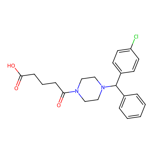 5-{4-[(4-Chlorophenyl)(phenyl)methyl]piperazin-1-yl}-5-oxopentanoic acid structure