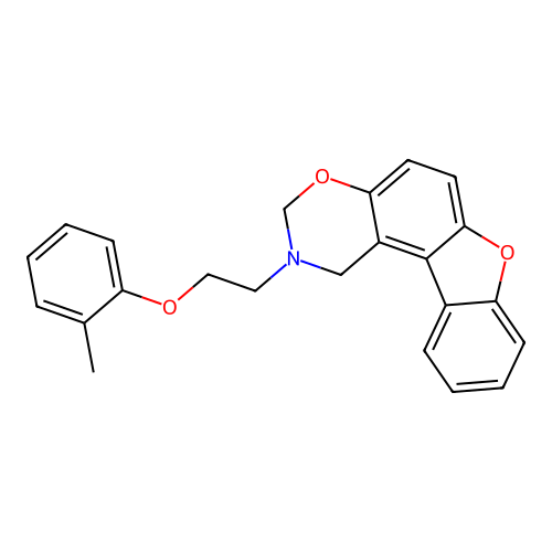 2-[2-(2-Methylphenoxy)ethyl]-1,3-dihydro-[1]benzofuro[3,2-f][1,3]benzoxazine structure