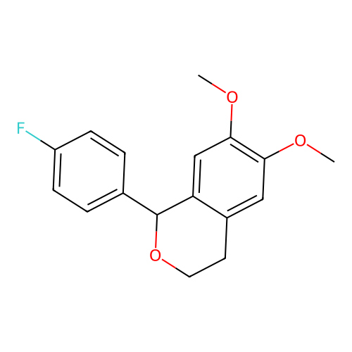 1-(4-fluorophenyl)-6,7-dimethoxy-3,4-dihydro-1H-isochromene structure