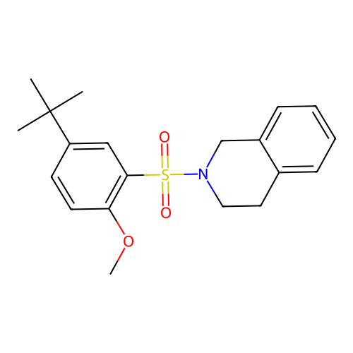 2-(5-Tert-butyl-2-methoxybenzenesulfonyl)-1,2,3,4-tetrahydroisoquinoline structure