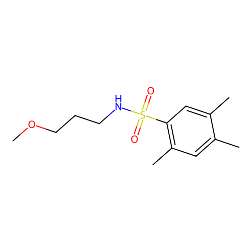 N-(3-methoxypropyl)-2,4,5-trimethylbenzenesulfonamide structure