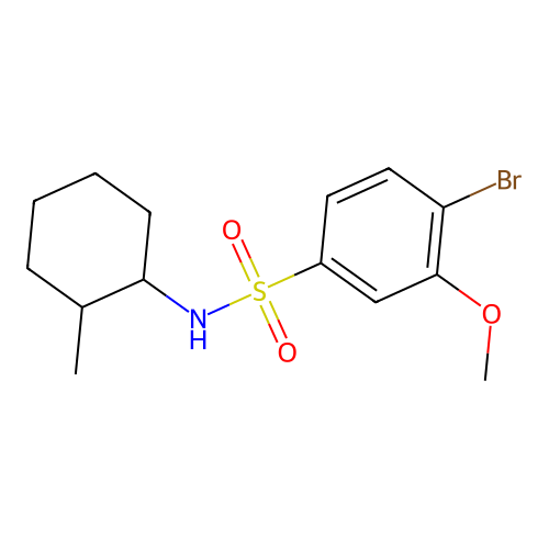 4-bromo-3-methoxy-N-(2-methylcyclohexyl)benzenesulfonamide structure