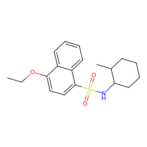 4-ethoxy-N-(2-methylcyclohexyl)naphthalene-1-sulfonamide structure