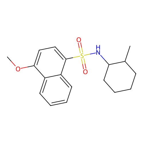 4-methoxy-N-(2-methylcyclohexyl)naphthalene-1-sulfonamide structure