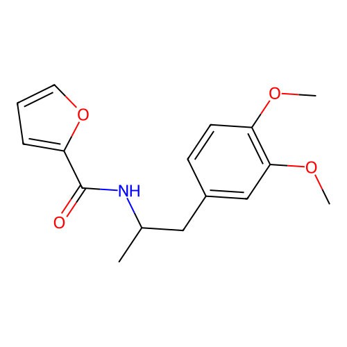 N-[1-(3,4-dimethoxyphenyl)propan-2-yl]furan-2-carboxamide structure