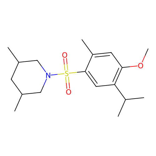 1-[(5-Isopropyl-4-methoxy-2-methylphenyl)sulfonyl]-3,5-dimethylpiperidine structure
