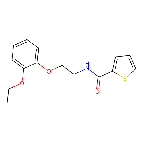 N-[2-(2-ethoxyphenoxy)ethyl]thiophene-2-carboxamide structure