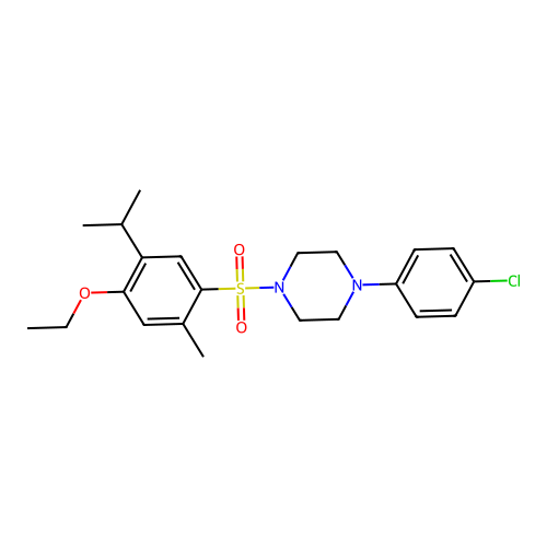 1-(4-Chlorophenyl)-4-[(4-ethoxy-5-isopropyl-2-methylphenyl)sulfonyl]piperazine structure