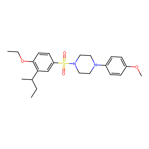 1-[(3-Sec-butyl-4-ethoxyphenyl)sulfonyl]-4-(4-methoxyphenyl)piperazine structure