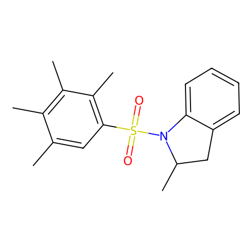 2-Methyl-1-[(2,3,4,5-tetramethylphenyl)sulfonyl]indoline structure