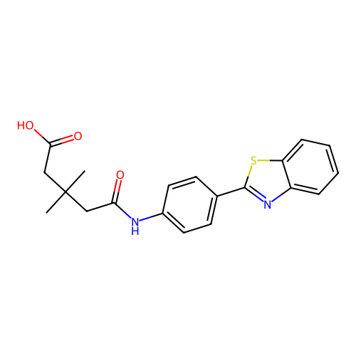 5-[4-(1,3-Benzothiazol-2-yl)anilino]-3,3-dimethyl-5-oxopentanoic acid structure