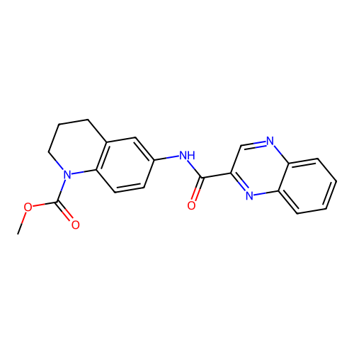 methyl 6-(quinoxaline-2-carbonylamino)-3,4-dihydro-2H-quinoline-1-carboxylate structure