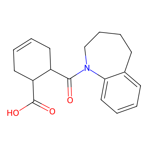 6-(2,3,4,5-Tetrahydro-1-benzazepine-1-carbonyl)cyclohex-3-ene-1-carboxylic acid structure