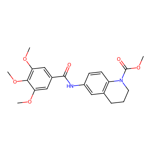 methyl 6-[(3,4,5-trimethoxybenzoyl)amino]-3,4-dihydro-2H-quinoline-1-carboxylate structure