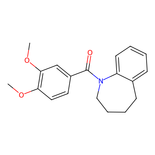 1-(3,4-dimethoxybenzoyl)-2,3,4,5-tetrahydro-1H-1-benzazepine structure