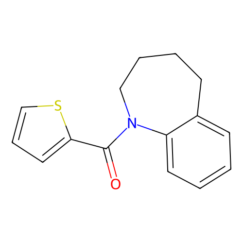 1H-1-Benzazepine, 2,3,4,5-tetrahydro-1-(2-thienylcarbonyl)- structure