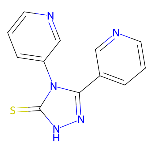 4,5-di(pyridin-3-yl)-4H-1,2,4-triazole-3-thiol structure