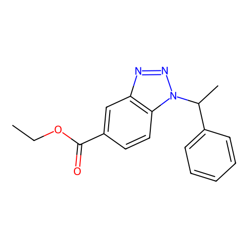 Ethyl 1-(1-phenylethyl)benzotriazole-5-carboxylate structure