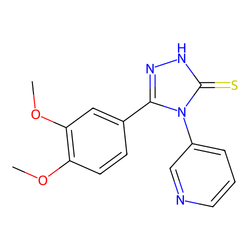 5-(3,4-dimethoxyphenyl)-4-(pyridin-3-yl)-4H-1,2,4-triazole-3-thiol structure