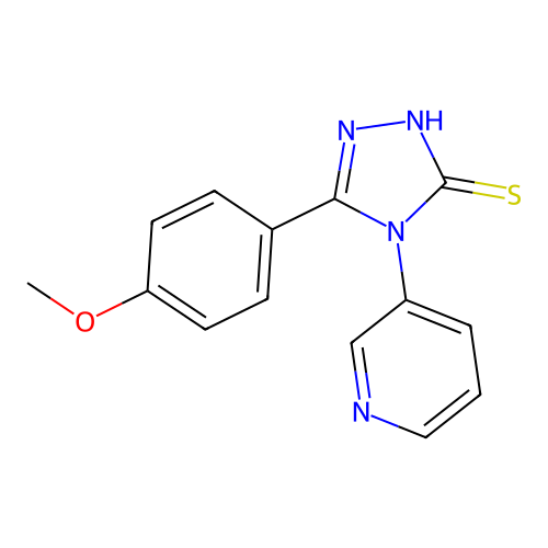 5-(4-methoxyphenyl)-4-(pyridin-3-yl)-4H-1,2,4-triazole-3-thiol structure