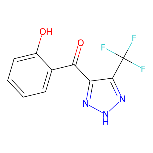 (2-hydroxyphenyl)-[5-(trifluoromethyl)-2H-triazol-4-yl]methanone structure