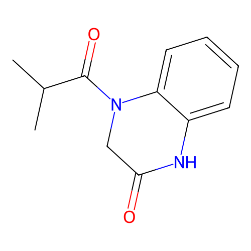 4-isobutyryl-3,4-dihydroquinoxalin-2(1H)-one structure