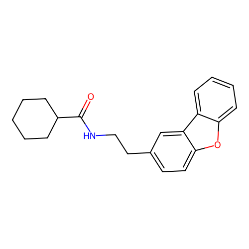 N-(2-(2-Dibenzofuranyl)ethyl)cyclohexanecarboxamide structure