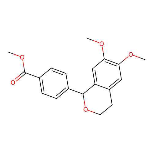 methyl 4-(6,7-dimethoxy-3,4-dihydro-1H-isochromen-1-yl)benzoate structure