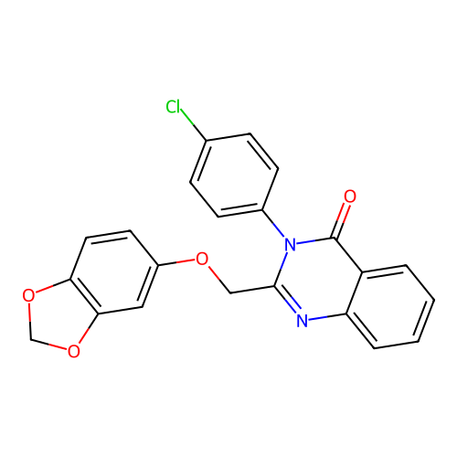 2-(1,3-Benzodioxol-5-yloxymethyl)-3-(4-chlorophenyl)quinazolin-4-one structure