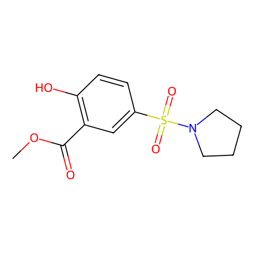 Methyl 2-hydroxy-5-(pyrrolidine-1-sulfonyl)benzoate structure