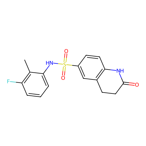 N-(3-fluoro-2-methylphenyl)-2-oxo-1,2,3,4-tetrahydroquinoline-6-sulfonamide structure