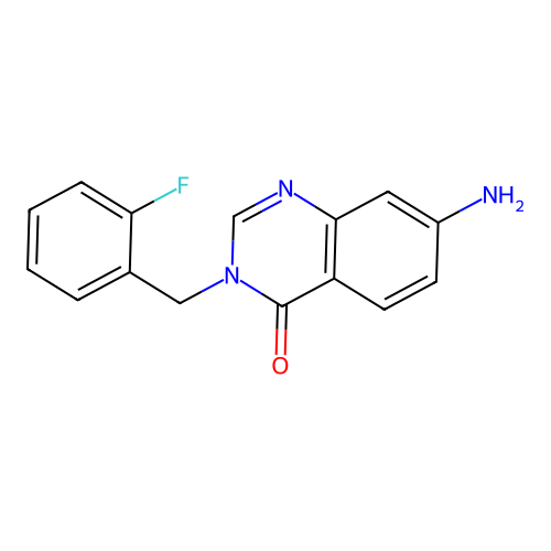 7-amino-3-(2-fluorobenzyl)quinazolin-4(3H)-one structure