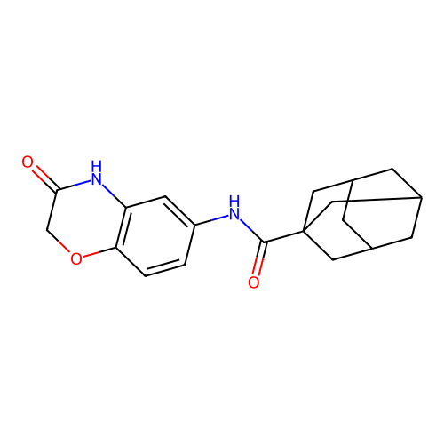 N-(3-oxo-4H-1,4-benzoxazin-6-yl)adamantane-1-carboxamide structure