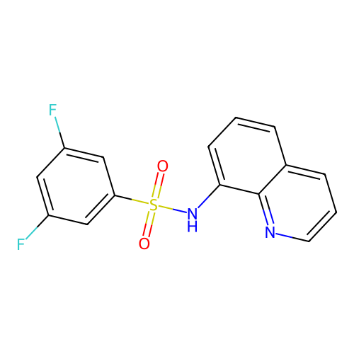 3,5-difluoro-N-(quinolin-8-yl)benzene-1-sulfonamide structure