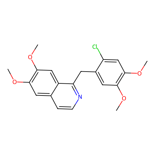 1-[(2-Chloro-4,5-dimethoxyphenyl)methyl]-6,7-dimethoxyisoquinoline structure