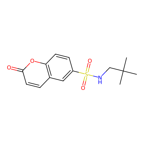 N-(2,2-dimethylpropyl)-2-oxo-2H-chromene-6-sulfonamide structure