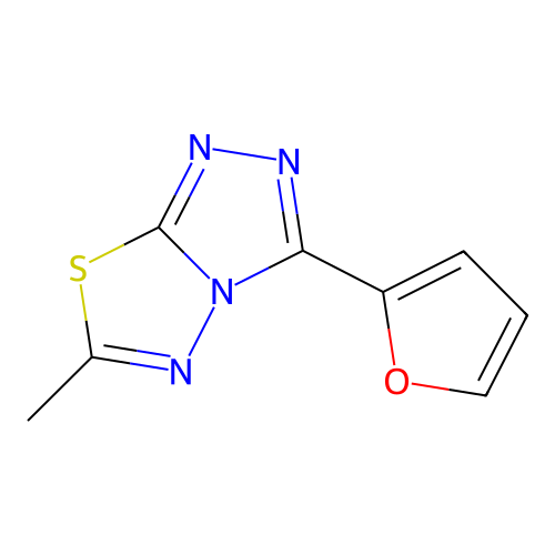 3-(Furan-2-yl)-6-methyl-[1,2,4]triazolo[3,4-b][1,3,4]thiadiazole structure