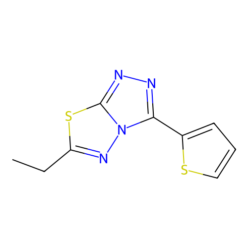 6-Ethyl-3-(thiophen-2-yl)[1,2,4]triazolo[3,4-b][1,3,4]thiadiazole structure