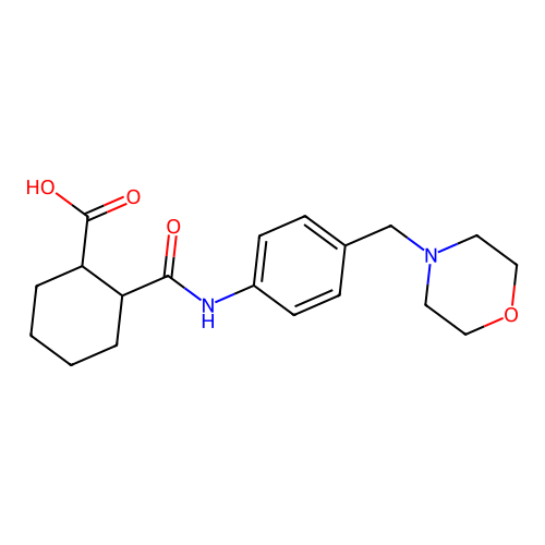2-[[4-(Morpholin-4-ylmethyl)phenyl]carbamoyl]cyclohexane-1-carboxylic acid structure