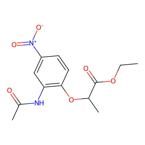 Ethyl 2-[2-(acetylamino)-4-nitrophenoxy]propanoate structure