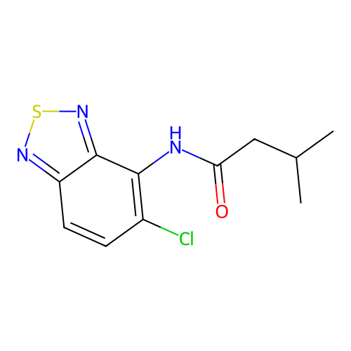 N-(5-chloro-2,1,3-benzothiadiazol-4-yl)-3-methylbutanamide structure