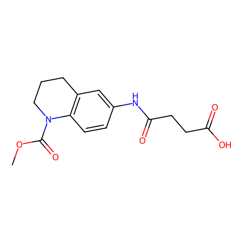 4-[(1-methoxycarbonyl-3,4-dihydro-2H-quinolin-6-yl)amino]-4-oxobutanoic acid structure