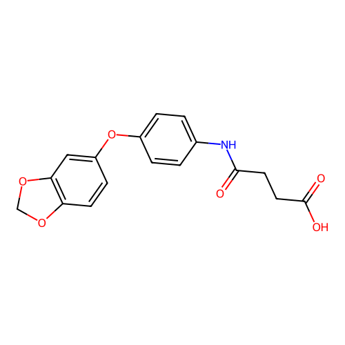 4-[4-(1,3-Benzodioxol-5-yloxy)anilino]-4-oxobutanoic acid structure