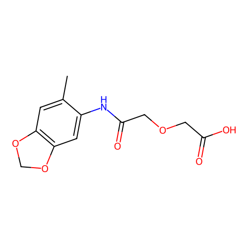 {2-[(6-Methyl-1,3-benzodioxol-5-yl)amino]-2-oxoethoxy}acetic acid structure