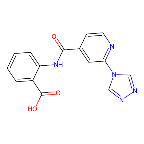 2-[[2-(1,2,4-triazol-4-yl)pyridine-4-carbonyl]amino]benzoic Acid structure
