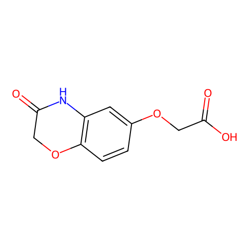 [(3-oxo-3,4-dihydro-2H-1,4-benzoxazin-6-yl)oxy]acetic acid structure
