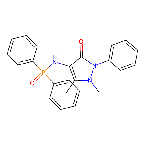 4-(Diphenylphosphorylamino)-1,5-dimethyl-2-phenylpyrazol-3-one structure